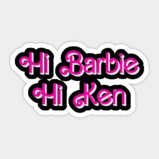 Hi Barbie Hi Ken Sticker